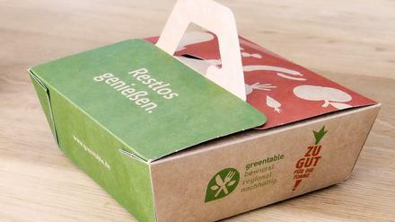 Die amtliche Restebox: 15000 dieser Schachteln ließ das Bundesministerium für Ernährung an Restaurants verteilen.