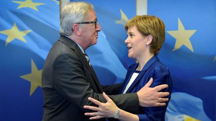 Nicola Sturgeon will von Juncker einen Weg aufgezeigt bekommen, wie Schottland in der EU bleiben kann.