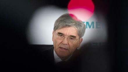 Der Siemens-Vorstandsvorsitzende Joe Kaeser bei einer Pressekonferenz in München.