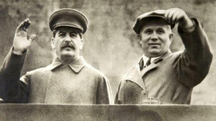 Sowjetführer: Stalin und Chruschtschow (rechts) in den 1930er Jahren.
