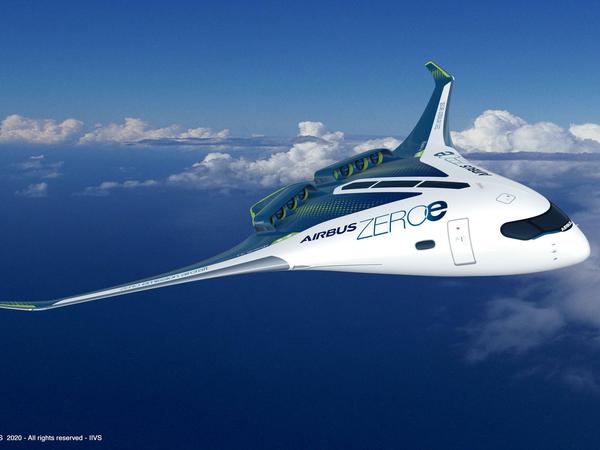 Airbus will bis 2035 ein Wasserstoffflugzeug bauen.