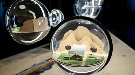 Wie sieht die Zukunft aus? Hier ein kleines Modell eines Bauernhof aus dem 3D-Drucker im Futurium.