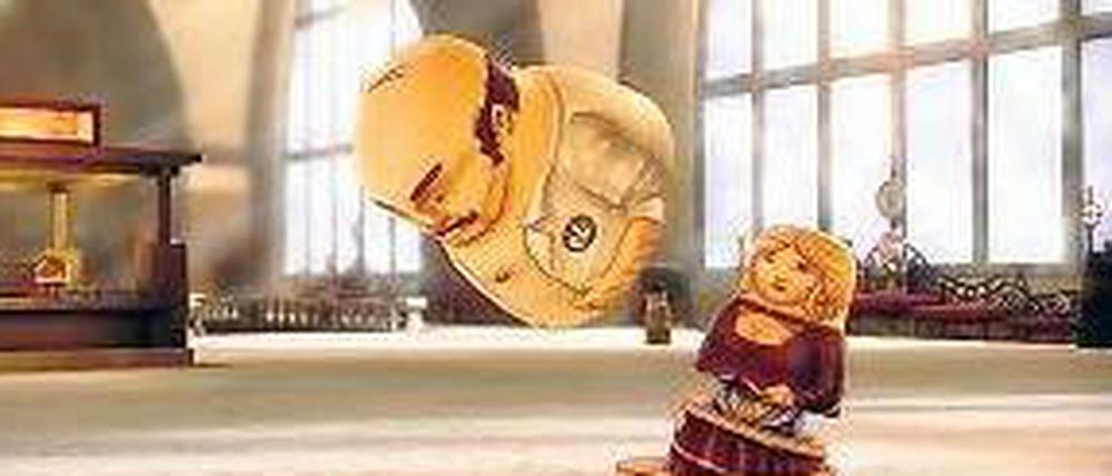 Niedlichkeitsfaktor: Im Downloadspiel „Stacking“ für Xbox 360 und Playstation 3 (großes Bild) führt der Spieler eine zerrissene Familie von Matroschka-Figuren zusammen. 