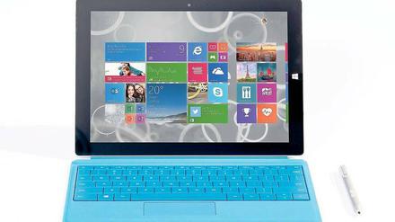 Nicht ganz so flott wie die Pro-Variante, aber dennoch ein probater Notebook-Ersatz: Das Surface 3. Foto: Promo