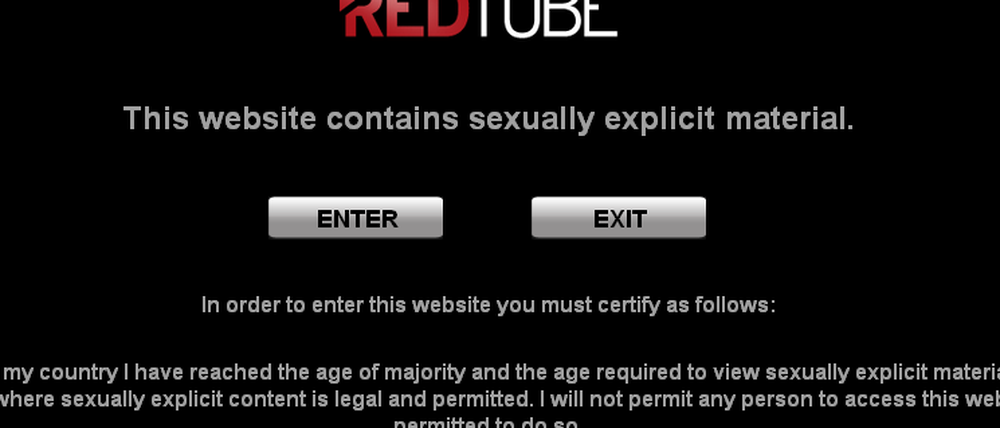 Die Porno-Website Redtube. 