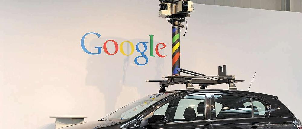 Ein Fahrzeug des Google-Projekts "Street View".
