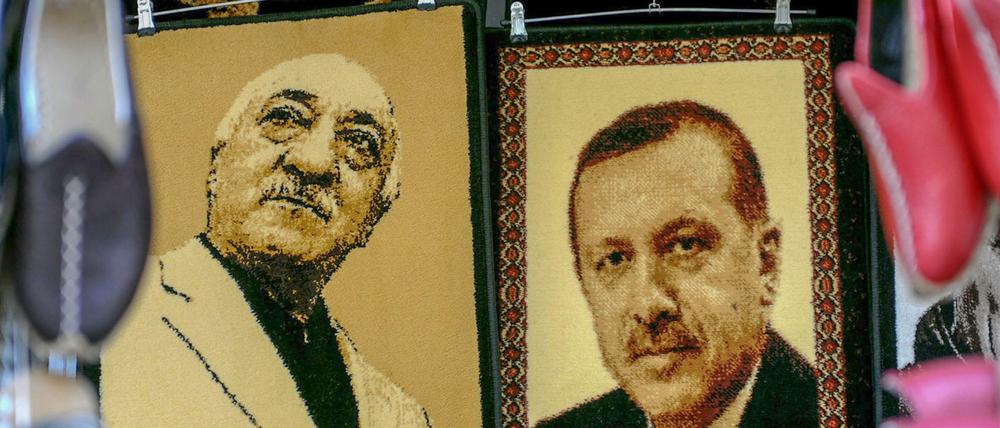 Einst enge Verbündete, später erbitterte Feinde: Fethullah Gülen (l.) und der türkische Staatschef Recep Tayyip Erdogan. 