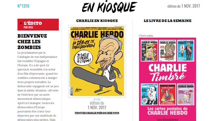 Provokant: Der aktuelle Titel (mitte) von "Charlie Hebdo" gefällt nicht allen.