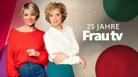 Sabine Heinrich (l, seit 2014 im Team) und Lisa Ortgies, Moderatorinnen der Sendereihe "Frau tv" des Westdeutschen Rundfunks.