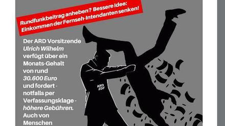 Der Tweet der Bewegung "Aufstehen" um Sahra Wagenknecht stellt den Rundfunkbeitrag und den ARD-Vorsitzenden auf den Kopf.