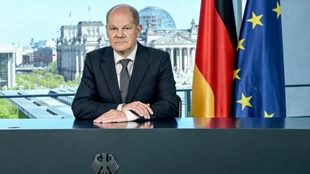 Fast 13 Millionen Zuschauer verfolgten Bundeskanzler Olaf Scholz (SPD) bei seiner Fernsehansprache am Sonntag.