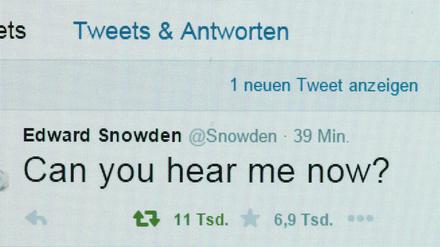 Der erste Tweet von Edward Snowden.