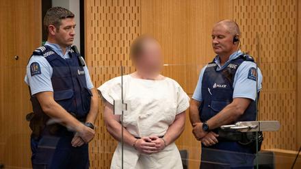Brenton Tarrant steht wegen der Morde in einer Moschee in Christchurch/Neuseland vor Gericht.