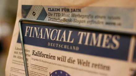 Der Hamburger Verlag Gruner + Jahr will seine Wirtschaftszeitung "Financial Times Deutschland" einstellen. 