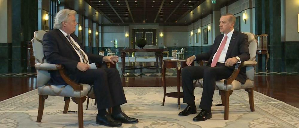 Im Palast: Sigmund Gottlieb im Gespräch mit den türkischen Präsidenten Erdogan.