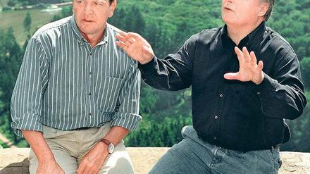 Ein Bild aus glücklicheren Tagen: Gerhard Schröder und Oskar Lafontaine. Foto: WDR