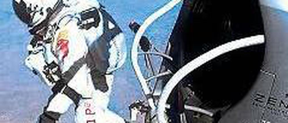 Großes Medieninteresse: Der Weltraumsprung von Felix Baumgartner. Foto: dpa