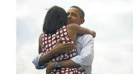 Nachricht auf Twitter. US-Präsident Obama freut sich über seine Wiederwahl. Foto: dpa