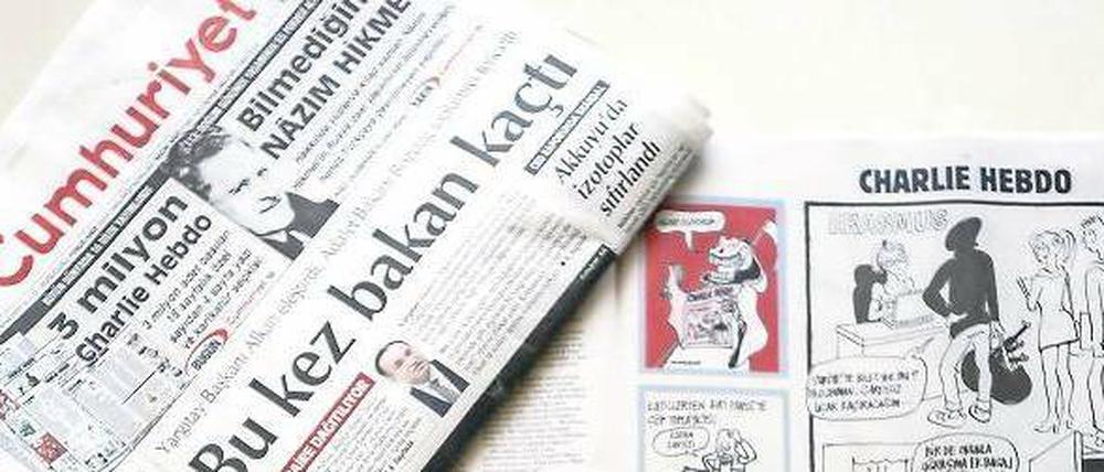 „Provokation“. Erdogan attackierte die Zeitung „Cumhuriyet“ wegen veröffentlichter „Charlie Hebdo“-Karikaturen