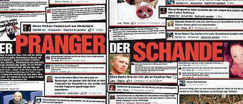 „Die Bild“-Zeitung veröffentlichte am 20. Oktober Namen und Fotos von Facebook-Hetzern.