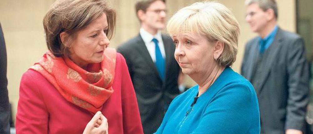 Entschlossen. Die SPD-Ministerpräsidentinnen Malu Dreyer (links) und Hannelore Kraft reden nicht mit der AfD. 