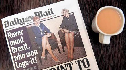 „Legs-it“. Die „Daily Mail“ interpretiert den Brexit auf boulevardeske Weise. Foto: AFP