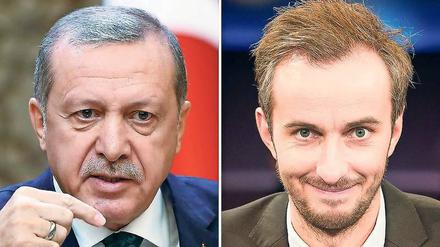 Streiten weiterhin vor Gericht: Der türkische Präsident Recip Tayyip Erdogan (links) und der Satiriker Jan Böhmermann. 