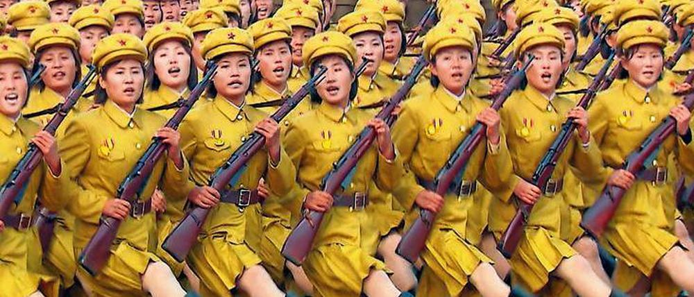 Sehr zur Freude von Kim Jong-Un: Eine Militärparade in Nordkorea. 