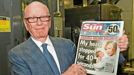 Meinungsmächtig: Rupert Murdoch mit Titeln wie der britischen „Sun“. 