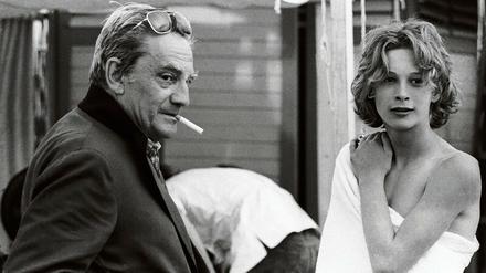 Regisseur Luchino Visconti (links) und Björn Andrésen bei den Dreharbeiten zu „Tod in Venedig“. 
