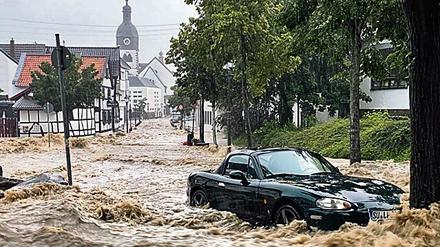 Zum Abreißen. Die Flut hat die Stadt Rheinbach stark getroffen. 