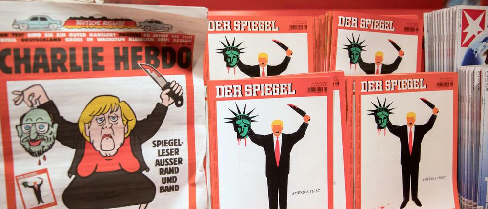 Zweifache Provokation: Die Titelbilder von "Charlie Hebdo" und "Spiegel" 