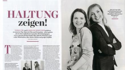 Werben für Opel: Die Schauspielerinnen Karoline Herfurth (l.) u Nadja Uhl. 