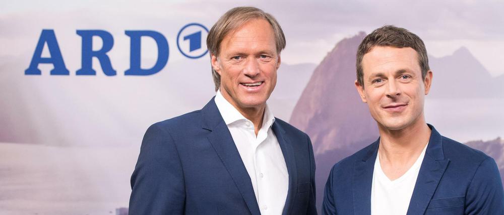 Gerhard Delling (links) und Alexander Bommes übernehmen die Live-Berichterstattung im Ersten aus Rio