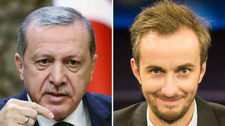 Der türkische Präsident Recep Tayyip Erdogan (links ) will Prozess gegen Jan Böhmermann. 