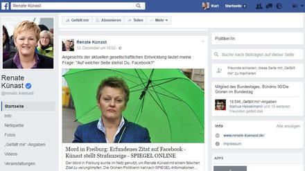 Die Grünen-Politikerin Renate Künast wurde Opfer eine Falschmeldung. Sie entschied sich für eine Klage.