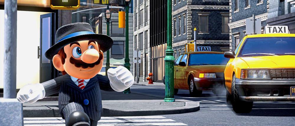Ausgezeichnet: „Super Mario Odyssey“ führt den kleinen Helden unter anderem in die Großstadt. 