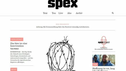 Die neue Spex online