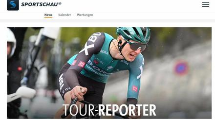 Die Tour bei der ARD im Internet unter sportschau.de