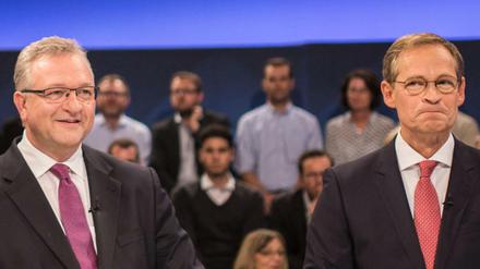 Spitzenkandidaten für die Berliner Abgeordnetenhauswahl: Frank Henkel (CDU) und Michael Müller (SPD).