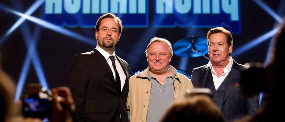Roland Kaiser (rechts) sichert Jan Josef Liefers (links) und Axel Prahl eine neue Rekordquote beim "Tatort".