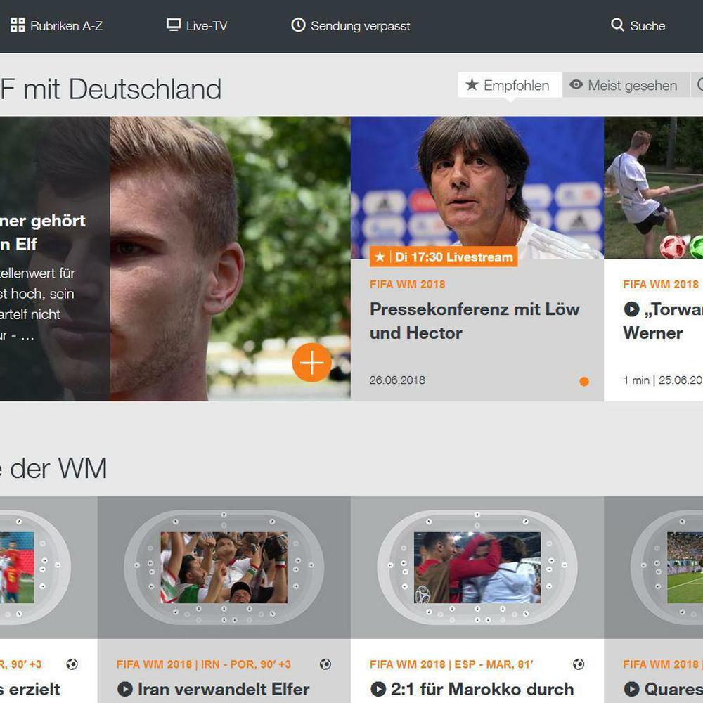 WM 2018 im Livestram ZDF sieht Mediathek für den WM-Ansturm gerüstet