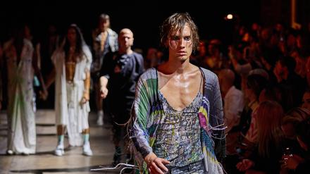 Viel Haut zeigte Lucas Meyer-Leclère bei seiner Schau während der Mercedes-Benz Fashion Week in Berlin.