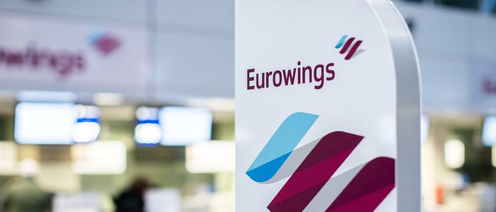 Eurowings-Schalter auf dem Düsseldorfer Flughafen