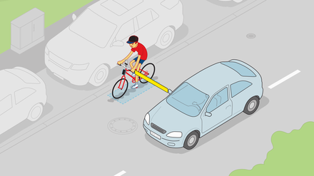 Wie viel Abstand halten Autos zu Radfahrern beim Überholen?