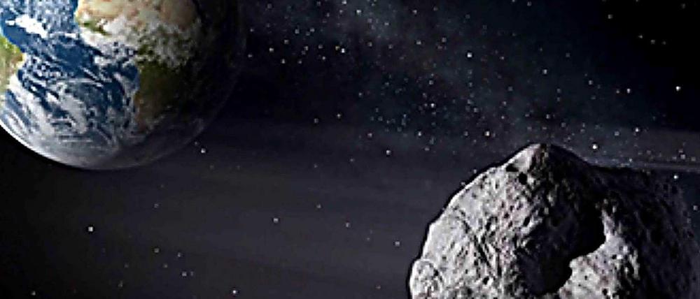 Am Montag saust ein Asteroid mit einen Durchmesser von 450 bis 900 Metern an der Erde vorbei.