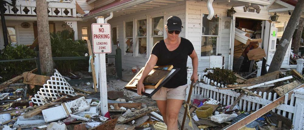 Das Aufräumen nach dem Sturm: Anwohner kehren in ihre zerstörten Häuser in Mexico Beach, Florida zurück.