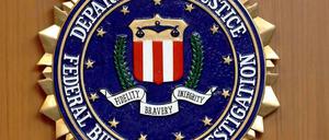 Das Wappen des Federal Bureau of Investigation (FBI) des US-Justizministeriums.