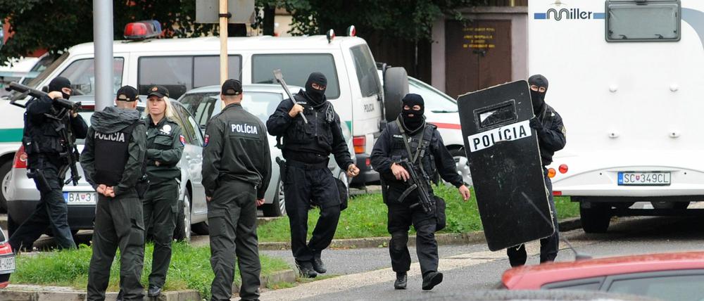 Großeinsatz für die Polizei in Bratislava.