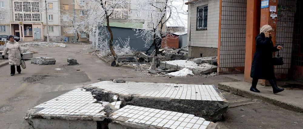 Die Menschen in Donezk leiden unter den Bedingungen.